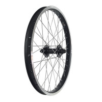 Колесо Veloolimp 20" BMX,переднее, обод двойной алюм. б/пист. чёр., втулка алюм.36H, ось 14мм, гайка,чёр.