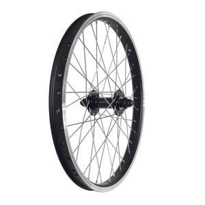 Колесо Veloolimp 20&quot; BMX,переднее, обод двойной алюм. б/пист. чёр., втулка алюм.36H, ось 14мм, гайка,чёр. 