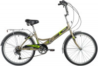 Велосипед NOVATRACK складной TG-24", коричнево-серый, 6 скоростей