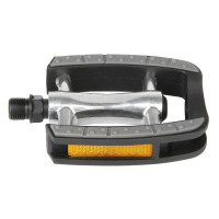 Педали M-Wave Steady C 5-311040 с антискользящим покрытием, алюминий/пластик, черный/серебристый