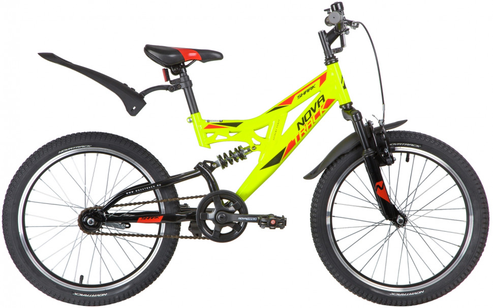 Велосипед Novatrack Shark 20" зеленый (2020) купить со скидкой в ...