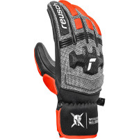 Перчатки Reusch Worldcup Warrior DH black/silver/fluo red