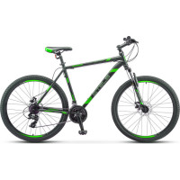 Велосипед Stels Navigator 700 MD 27.5" F010 чёрный/зелёный (2019)