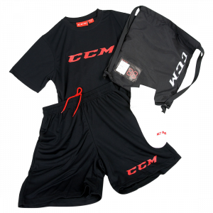 Набор для спортзала CCM Dryland Kit SR (футболка, шорты, носки, рюкзак) 