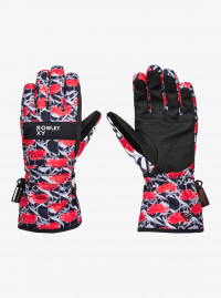 Сноубордические перчатки Roxy Cynthia Rowley TRUE BLACK WHITERED (kvm4) (2022)