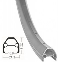 Обод Stels 20" (ЖВМЗ) 36H, двойной с проточкой, алюминиевый серебристый LU053873