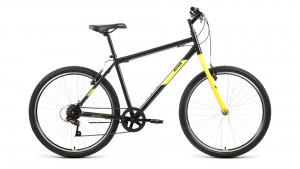 Велосипед Altair MTB HT 26 1.0 черный/желтый рама 17 (2022) 