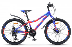 Велосипед Stels Navigator-410 MD 24&quot; 21-sp V010 neon blue/red (2019) 