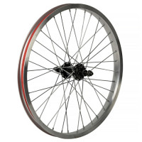Колесо заднее Felgebieter 20" для BMX двойной алюминиевый обод 36H ось 3/8"x175 мм 9Т серебристое