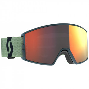 Маска Scott React soft green/black solar red chrome 
