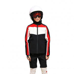 Куртка-виндстоппер Vist Miramonti JR. S15J093 Softshell Jacket black-white-ruby 9900AM 