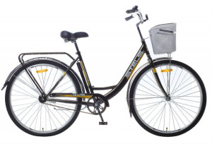Велосипед Stels Navigator-345 28&quot; Z010 черный (с корзиной) (2019) 