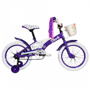 Велосипед Stark Tanuki 16&quot; Girl фиолетовый/белый Рама:One Size (2023) 