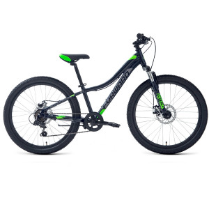 Велосипед Forward Twister 24 2.0 D черный/ярко-зеленый рама: 12&quot; (2023) 