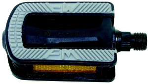 Педали M-Wave Steady K4 5-311046 детские, со светоотражателями, с антискользящим покрытием, пластик, черный 