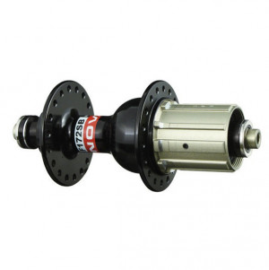 Втулка задняя NOVATEC F172SB-11S, 32H, алюминиевый барабан под SHIMANO 9.10.11S, 4 промподшипника, O.L.D.: 130мм, ось: алюминиевая 10 x 140мм, с эксцентриком QR-202R 