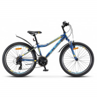 Велосипед Stels Navigator-410 V 24" 21-sp V010 темно-синий/желтый (2019)