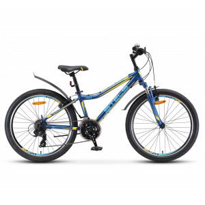 Велосипед Stels Navigator-410 V 24&quot; 21-sp V010 темно-синий/желтый (2019) 