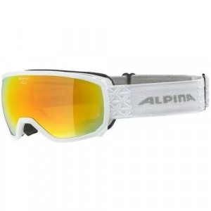 Очки горнолыжные Alpina Scarabeo S White Gloss/Orange S2 (2024) 