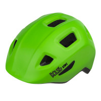 Шлем детский KLS ACEY зелёный XS (45-49см). Двухкомпонентное литьё, 10 вент. отверстий, светоотражающие стикеры