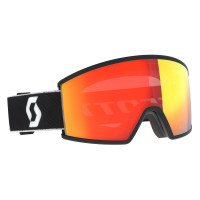 Маска Scott Ambit LS black/white + AMP LS red chrome S2-3