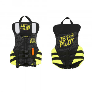 Спасательный жилет неопрен детский Jetpilot Cause Kids ISO 100N Neo Vest Black/Yellow S21 (19086) 