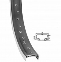 Обод Stels 20" DX-32 48H Alexrims двойной пистонированный, алюминиевый чёрный