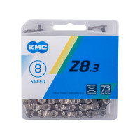 Цепь KMC 5-303701 Z-8.3 1/2"х3/32" 114зв. 7,3мм Silver/Greyс замком 6-8скор. в пластик. коробке серебрист.-серая