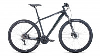 Велосипед Forward APACHE 29 3.0 HD черный матовый/серебристый 17" (2022)