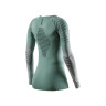 Термофутболка X-Bionic Invent Graphics Shirt LS WMN sage green/light grey/optical white E411 - Термофутболка X-Bionic Invent Graphics Shirt LS WMN sage green/light grey/optical white E411
