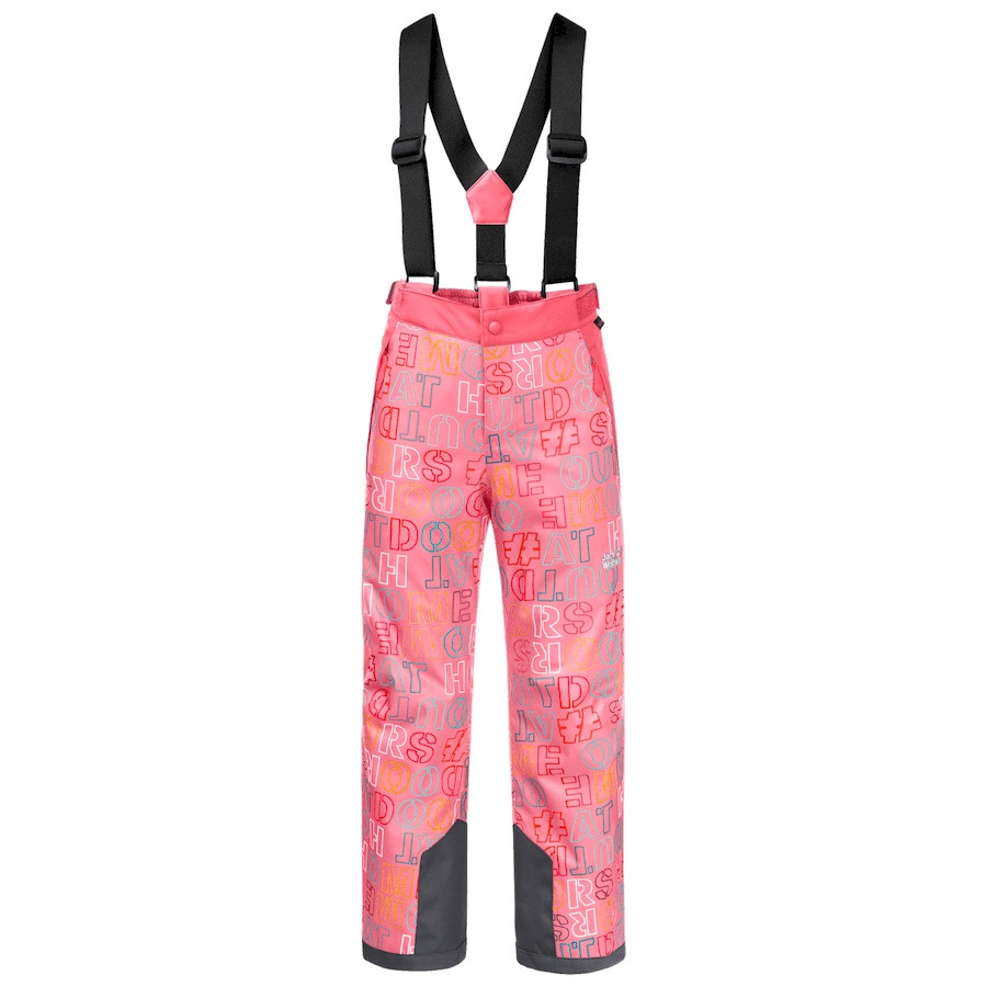 Брюки Jack Wolfskin GREAT SNOW PRINTED PANTS KIDS Coral Pink All Over