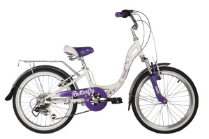 Велосипед Novatrack Butterfly 20&quot; фиолетовый (2022) 