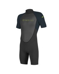 Гидрокостюм детский короткий O'Neill YOUTH REACTOR-2 2MM BACK ZIP S/S SPRING BLACK/SLATE (2019)