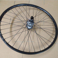 Колесо 26" заднее, обод ALEX RIMS MD19, втулка FH-M525 DEORE, 8-10 ск, под диск (6 болтов), с эксц., спицы нерж.сталь