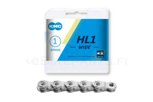Цепь KMC HL1-W  1/2x1/8&quot;x112L FOR 1-SPD, Half Link, односкоростная, BMX, фристайл, без упаковки (2022) 