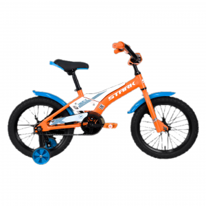 Велосипед Stark Tanuki 16&quot; Boy оранжевый/синий/белый Рама:One Size (2023) 