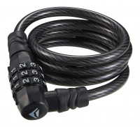 Замок противоугонный Merida 3 Digits Combination Cable Lock 90см*8мм, 220гр. Black/White