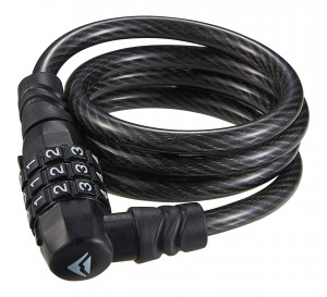 Замок противоугонный Merida 3 Digits Combination Cable Lock 90см*8мм, 220гр. Black/White 