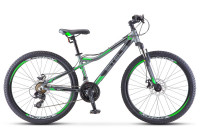Велосипед Stels Navigator-610 D 26" V020 серый/зеленый рама: 14" (2022)