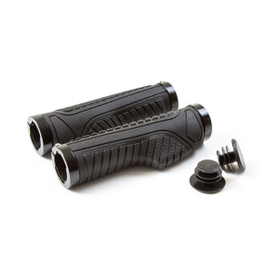 Ручки на руль CLARKS CE312 3-196 эргономичные 132мм с 2 фиксат. с дополнительным комфорт. для ладони, черные 