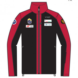 Куртка-виндстоппер Vist Atlan Softshell Jacket Unisex RUS SKI TEAM black-red-black 992A99 (2026) 