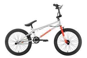 Велосипед Stark Madness BMX 2 серебристый/оранжевый (2022) 