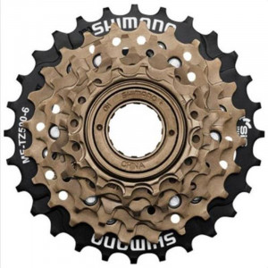 Кассета Shimano AMFTZ5006428 2-8039 трещотка, 6 скоростей, Tourney 6х14-28 HG/UG (аналог MF-TZ20), коричневый 