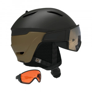 Шлем с визором Salomon Driver 1947 Black/Solar/Bronze (2022) 