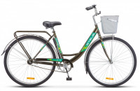 Велосипед Stels Navigator-345 28" Z010 темно-оливковый (с корзиной) (Демо-товар, состояние идеальное)
