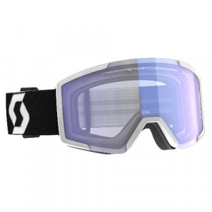 Маска Scott Shield Goggle team white/black/illuminator blue chrome 