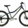 Велосипед Forward Titan 24 2.2 Disc темно-синий/золотой (2021) - Велосипед Forward Titan 24 2.2 Disc темно-синий/золотой (2021)