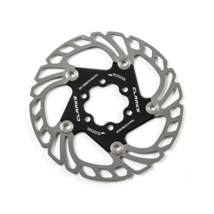 Торм. диск CLARKS 3-835 (ротор) для диск. тормоза плавающий на алюминиевом пауке CFR-AR18-160-BLK-AM 160мм+6болтов нерж. сталь, черный 