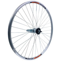 Колесо Trix 28-29" заднее, об.алюм., двойной, 36H, A/V, 1 скорость, звезда 18 зуб., гайки, серебр.