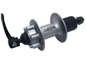 SHIMANO Втулка задняя FH-M525 DEORE, 36Н, 8/9/10 скоростей, под диск (6 болтов), с эксцентриком, 135х146х168мм, серебристая, б/уп. 